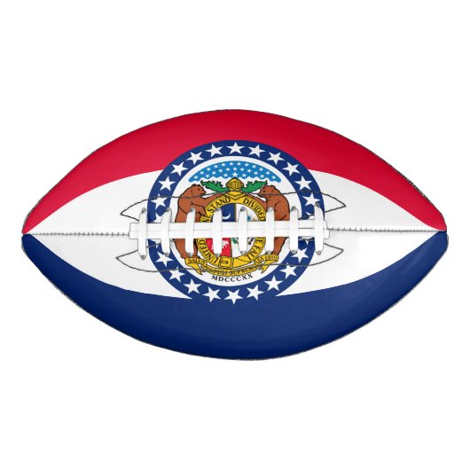 Dynamic Missouri State Flag Graphic op een American Football (Voorkant)