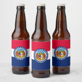Dynamic Missouri State Flag Graphic op een Bier Etiket (Flessen)