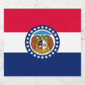 Dynamic Missouri State Flag Graphic op een Bier Etiket (Enkel label)