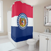 Dynamic Missouri State Flag Graphic op een Douchegordijn (In situ)