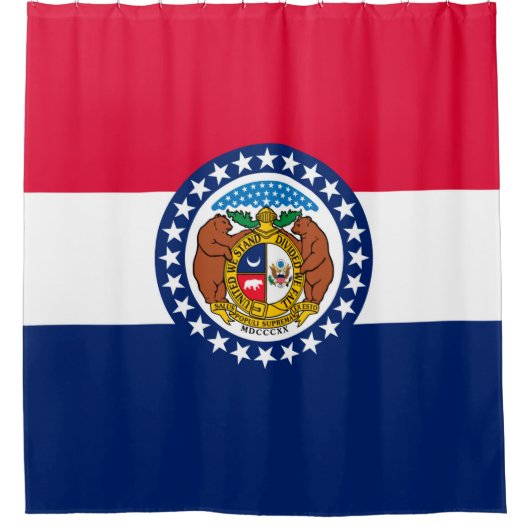 Dynamic Missouri State Flag Graphic op een Douchegordijn (Voorkant)