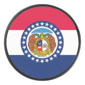Dynamic Missouri State Flag Graphic op een Hockey Puck (Voorkant)