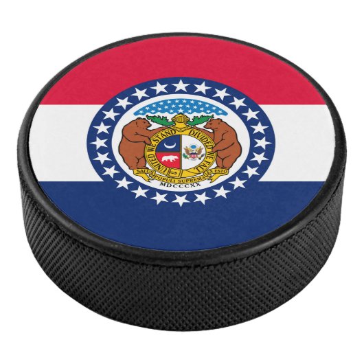 Dynamic Missouri State Flag Graphic op een Hockey Puck (3/4)