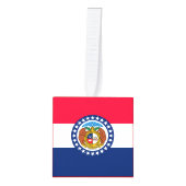 Dynamic Missouri State Flag Graphic op een Kubus Ornament (Voorkant)