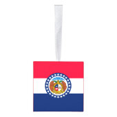 Dynamic Missouri State Flag Graphic op een Kubus Ornament (Rechts)