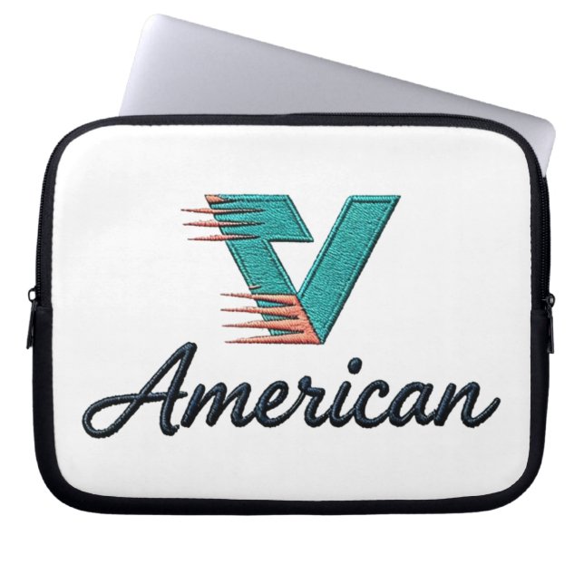 Dynamic Motion Modern Emblem Design Laptop Sleeve (Voorkant)