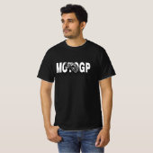 Dynamic MotoGP Racing Motorcycle Graphic – Bold Bl T-shirt (Voorkant volledig)