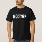 Dynamic MotoGP Racing Motorcycle Graphic – Bold Bl T-shirt (Voorkant)