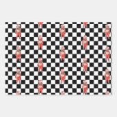 Dynamic Motorsport Checkered Flag Birthday Inpakpapier Vel (Voorkant 3)