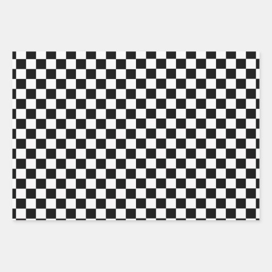 Dynamic Motorsport Checkered Flag Birthday Inpakpapier Vel (Voorkant 2)