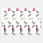 Dynamic Motorsport Checkered Flag Birthday Inpakpapier Vel (Voorkant)