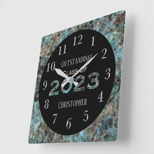 Dynamic Natural Stone Custom 2023 Afstuderen Vierkante Klok (Hoek)