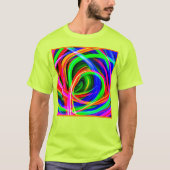 Dynamic Neon Abstracte tinten T-shirt (Voorkant)