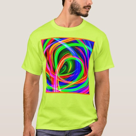 Dynamic Neon Abstracte tinten T-shirt (Voorkant)