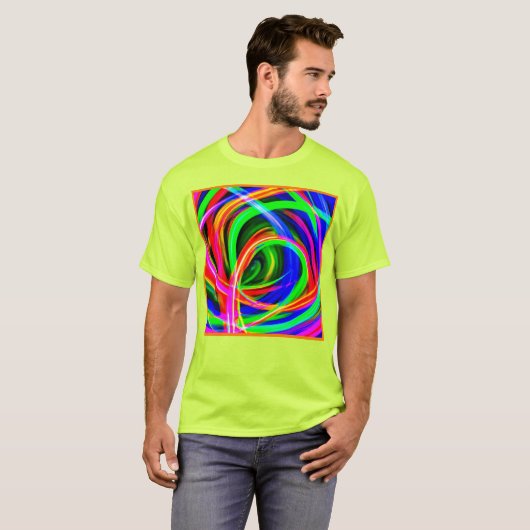 Dynamic Neon Abstracte tinten T-shirt (Voorkant volledig)
