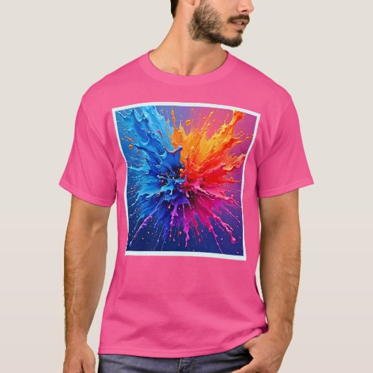 Dynamic Paint Splash Abstract T-shirt (Voorkant)