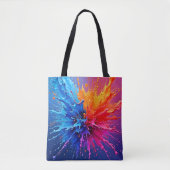 Dynamic Paint Splash Abstract Tote Bag (Voorkant)