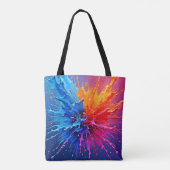 Dynamic Paint Splash Abstract Tote Bag (Achterkant)
