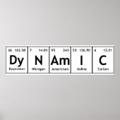 DyNAmIC Periodic Table Element Word Chemistry Atom Poster (Voorkant)