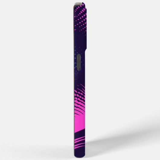 💖 Dynamic Pink & Purple Dotted Abstract Pattern Case-Mate iPhone Case (Achterkant / Rechts)