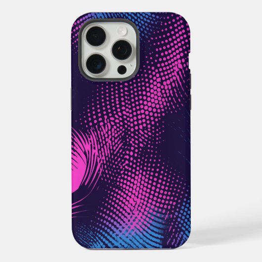 💖 Dynamic Pink & Purple Dotted Abstract Pattern iPhone Hoesje (Achterkant)