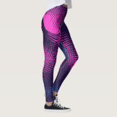 💖 Dynamic Pink & Purple Dotted Abstract Pattern Leggings (Rechts)