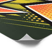 Dynamic Pop Art Arrows met gedurfde kleuren Poster (Hoek)