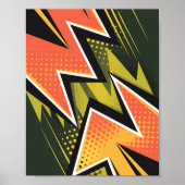 Dynamic Pop Art Arrows met gedurfde kleuren Poster (Voorkant)