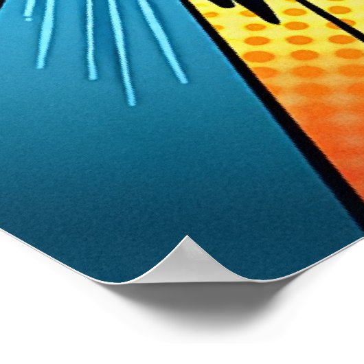 Dynamic Pop Art 'BANG!' stripstijl Poster (Hoek)