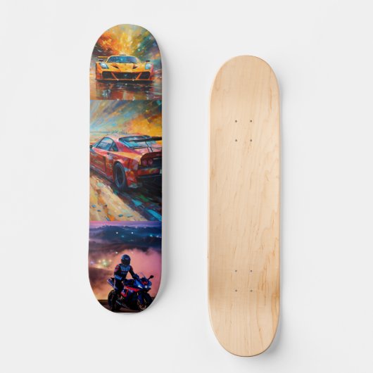 Dynamic Racing Art Collectie Persoonlijk Skateboard (Voorkant)