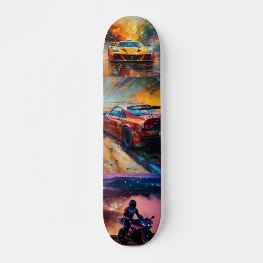 Dynamic Racing Art Collectie Persoonlijk Skateboard (Voorkant)