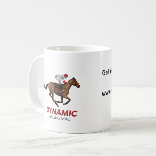 Dynamic Racing Mail Coffee Koffiemok (Voorkant links)