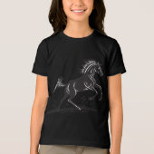 Dynamic Rearing Horse Silhouette Jongens T-shirt (Voorkant)