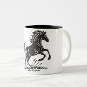 Dynamic Rearing Horse tweetonige Mok (Voorkant rechts)