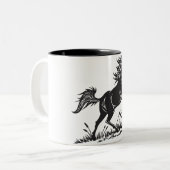 Dynamic Rearing Horse tweetonige Mok (Voorkant links)