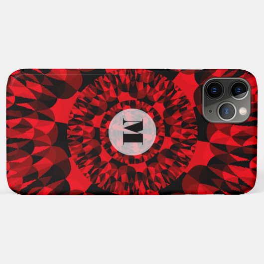 Dynamic Red Black Geometric Energetic Case-Mate iPhone Case (Achterkant (horizontaal))