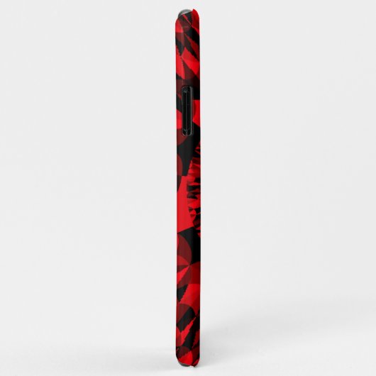 Dynamic Red Black Geometric Energetic Case-Mate iPhone Case (Achterkant/rechts)