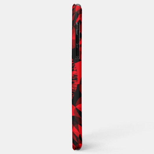 Dynamic Red Black Geometric Energetic Case-Mate iPhone Case (Achterkant/links)