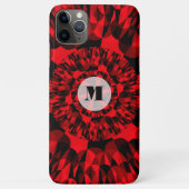 Dynamic Red Black Geometric Energetic Case-Mate iPhone Case (Achterkant)