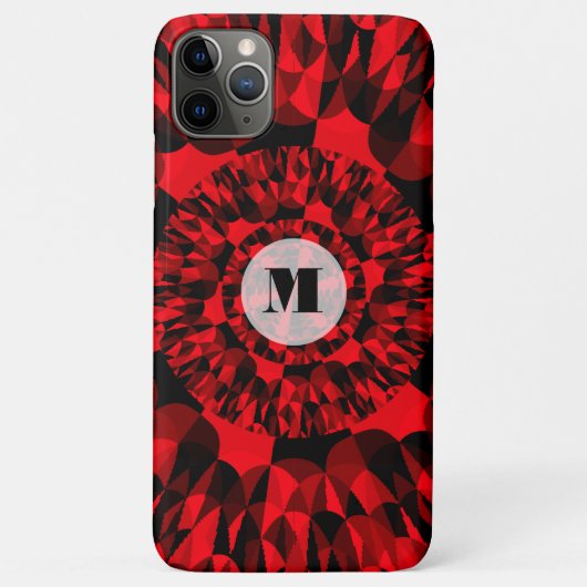 Dynamic Red Black Geometric Energetic Case-Mate iPhone Case (Achterkant)