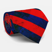 Dynamic Red Blue Striped  Stropdas (Opgerold)