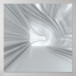 Dynamic Rippling Tunnel Optical Illusion Art Poster