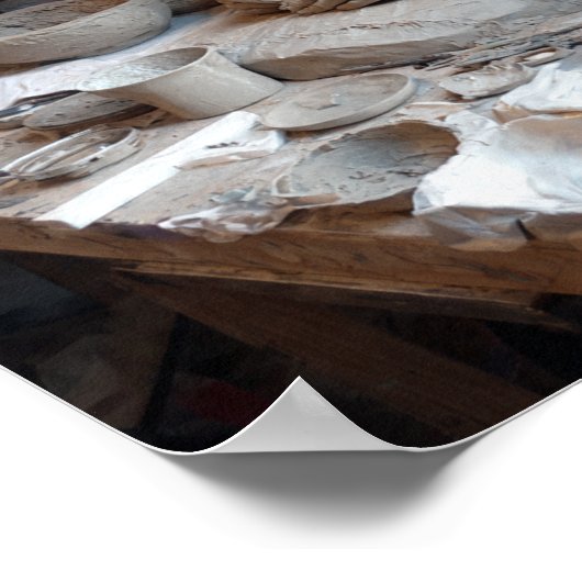 Dynamic Sculptor's Studio - Klei en gereedschap Poster (Hoek)