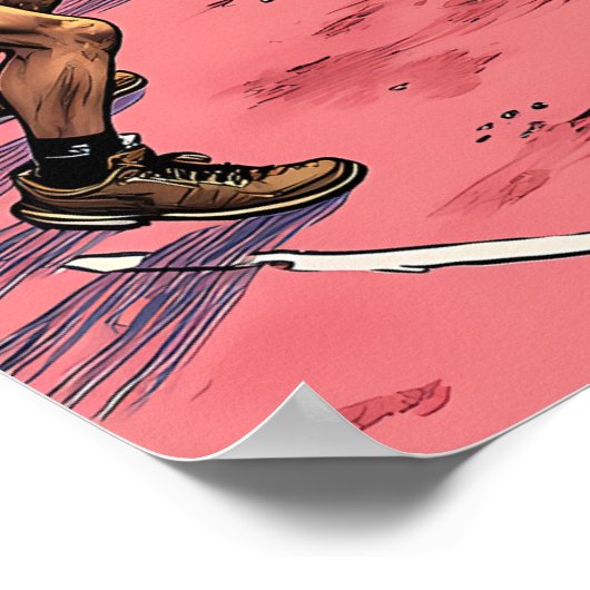 Dynamic Slam Dunk - Basketbal spel illustratie Poster (Hoek)