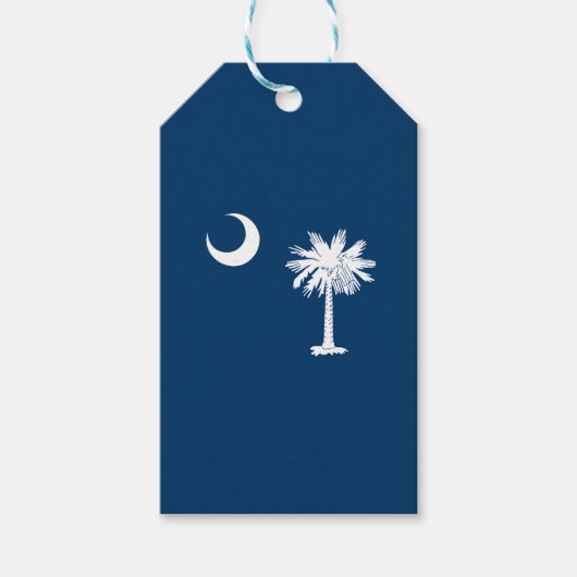 Dynamic South Carolina State Flag Graphic op een Cadeaulabel (Voorkant)