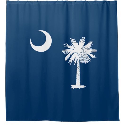 Dynamic South Carolina State Flag Graphic op een Douchegordijn (Voorkant)