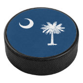 Dynamic South Carolina State Flag Graphic op een Hockey Puck (3/4)