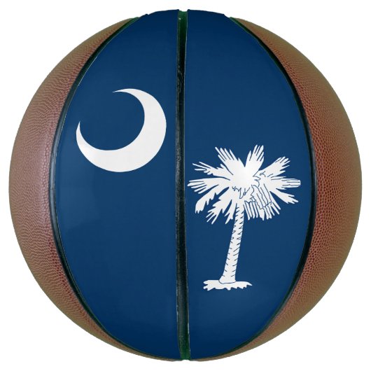 Dynamic South Carolina State Flag Graphic op een Mini Basketbal (Verticaal)