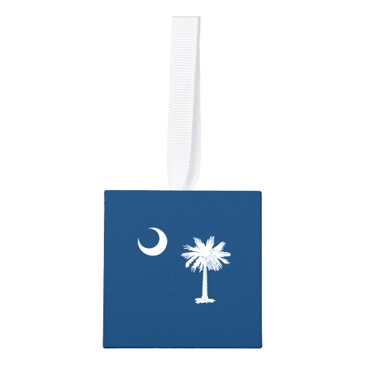 Dynamic South Carolina State Flag Graphic op een Ornament (Voorkant)