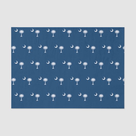 Dynamic South Carolina State Flag Graphic op een Tissuepapier (Voorkant)